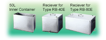 50L waste container(inner container),50L recycled fluid container(Reciever),100L recycled fluid container(Reciever)